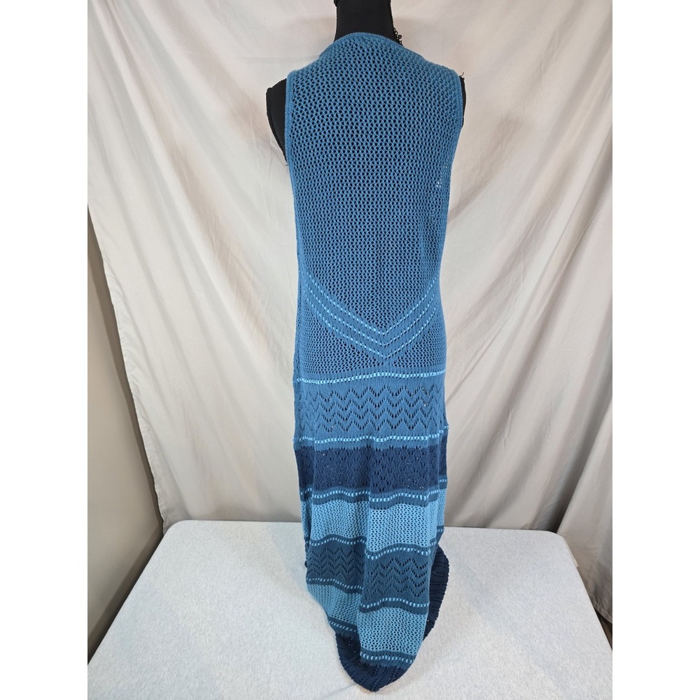 Tommy Bahama Amaranth Maxi Dress In Morrocan Blue Size XL Linen/cotton - Picture 3 of 5